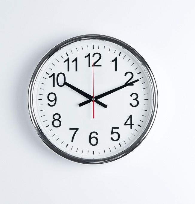 Silver Shiny Clock