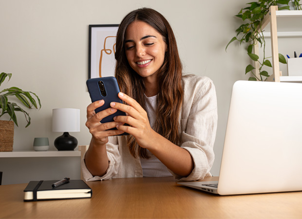 A Girl Using Mobile